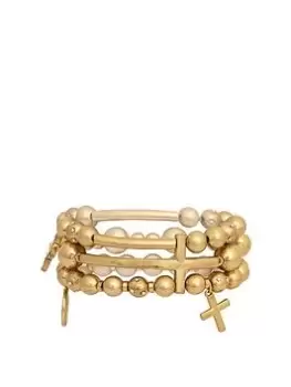 Bibi Bijoux Gold Layered 'Celtic' Charm Ball Bracelet, Gold, Women