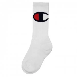 Champion Logo Crew Socks - White ORL