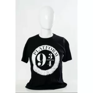 Black Platform 9&amp;3 Quarters Harry Potter Unisex T-Shirt Medium