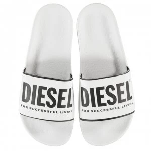 Diesel Logo Sliders - White H7324