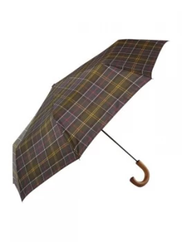 Barbour Tartan telescopic umbrella Brown