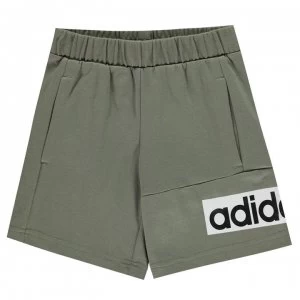 adidas Box Logo Shorts Junior Boys - Khaki/Wht/Blk