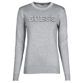 Guess ELVIRE RN LS SWTR womens Sweater in Grey - Sizes S,M,L,XL,XS