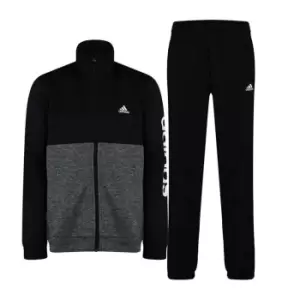 adidas Boys Linear Knit Kids Tracksuit - Black