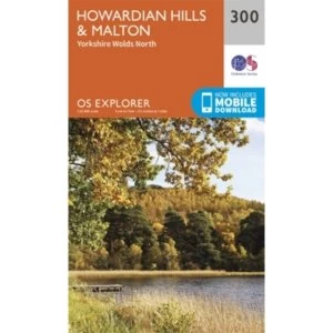 Ordnance Survey Explorer 300 Howardian Hills & Malton Map With Digital Version