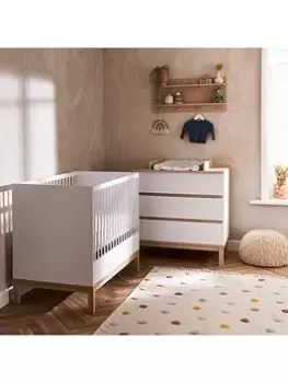 Obaby Astrid Mini 2 Piece Nursery Furniture Set - White
