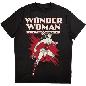 DC Comics - Wonder Woman Explosion Unisex X-Large T-Shirt - Black