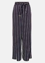 Phase Eight Navy and Ivory Lucas Stripe Full Length Trousers - 8