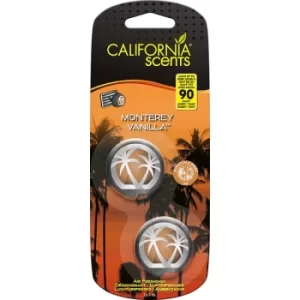 California Scents Monterey Vanilla Car Mini Diffuser (Case Of 4)