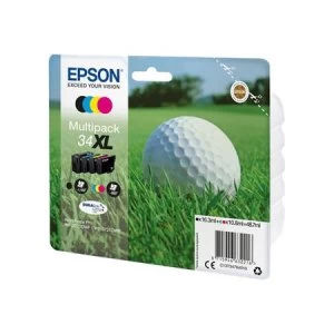 Epson Golf ball 34XL Black And Tri Colour Ink Cartridge