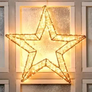 Festive 36cm Twinkling Dewdrop Star Christmas Decoration 480 Warm White LEDs