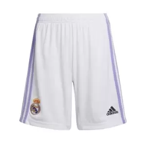 adidas Real Madrid Home Junior Boys Shorts - White