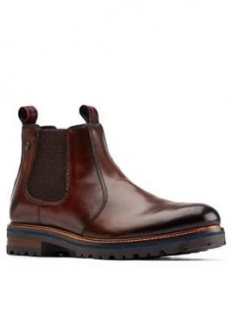 Base Hadrian Leather Chelsea Boots - Burnished Brown
