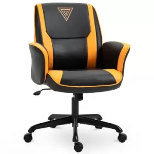 Equinox Scheme PU Leather Mid Back Gaming Chair - Black/Yellow