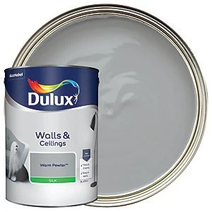 Dulux Walls & Ceilings Warm Pewter Silk Emulsion Paint 5L
