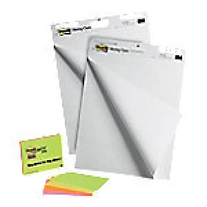 Post-it Flipchart Pad Pack of 2 + 4 FREE Meeting Notes Pads Assorted 2 Pieces of 30 Sheets