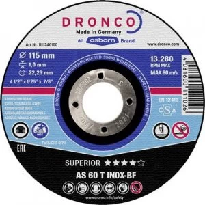 Dronco 1111240100 Cutting disc (straight) 1 Piece 115mm 22.23mm