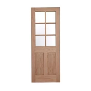 6 Panel Oak veneer Internal Door H1981mm W838mm