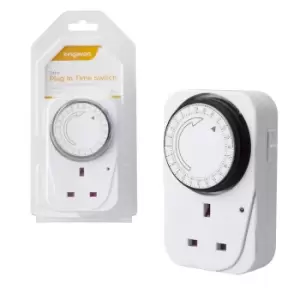Kingavon 24 Hour Programmable Plug In Mains Timer Switches with 15 Minute Segments