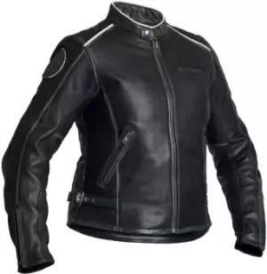 Halvarssons Nyvall Ladies Motorcycle Leather Jacket, black, Size 44 for Women, black, Size 44 for Women