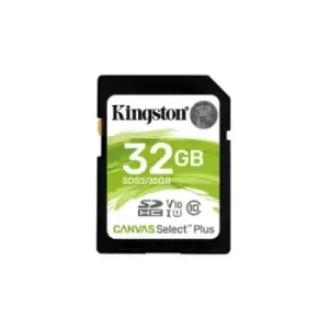 Kingston Technology Canvas Select Plus memory card 32GB SDHC Class 10 UHS-I