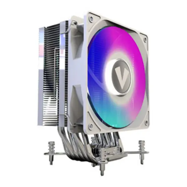 Vida Boreas White ARGB Heatsink & Fan Intel/AMD 2000RPM Hydraulic Fan 6 Copper Heatpipes 220W TDP Optional Plain White Fan included
