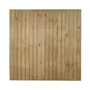 Forest Garden - Forest 6' x 6' Pressure Treated Vertical Closeboard Fence Panel (1.83m x 1.85m) - Natural Timber