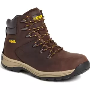 Apache AP31 Nubuck Water Resistant Safety Hiker Boots Brown Size 8