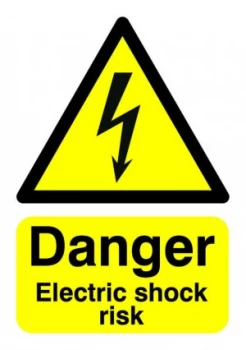 Extra Value A5 Self Adhesive Warning Sign - Electric Shock