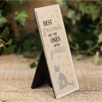 Best of Breed Mirrored Glass Plaque - Cats, Best Friends