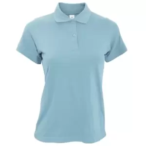 B&C Safran Pure Ladies Short Sleeve Polo Shirt (XS) (Sky Blue)