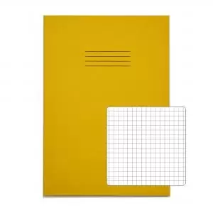 RHINO A4 Exercise Book 80 Pages 40 Leaf Yellow 7mm Squared