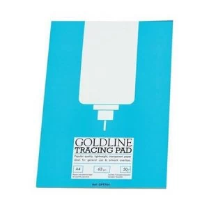 Goldline Popular Tracing Pad 63gsm 50 Sheets A4 Ref GPT2A4Z Pack of 5