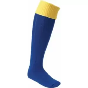 Euro Mens Football Socks (7 UK-11 UK) (Royal Blue/Amber)