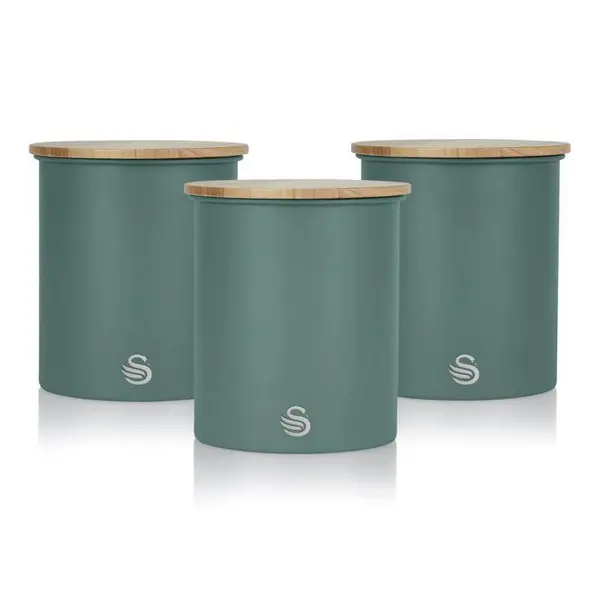 Swan Nordic Set of 3 Storage Canisters Green