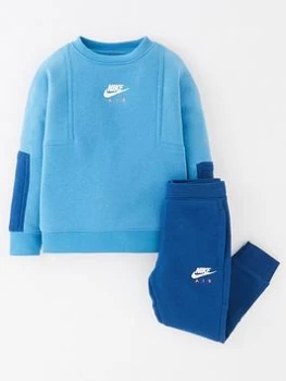 Boys, Nike Air Crew + Pant Set - Blue Size 5-6 Years