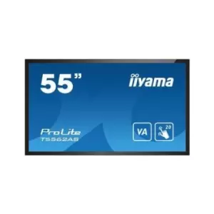 iiyama T5562AS-B1 Signage Display Interactive flat panel 138.7cm (54.6") VA 500 cd/m 4K Ultra HD Black Touch Screen Built-in processor Android 8.0 24/
