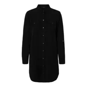 Vero Moda Long Sleeve Shirt Dress - Black