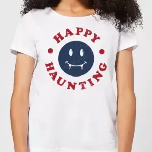Happy Haunting Fang Womens T-Shirt - White - XXL