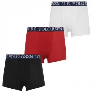 US Polo Assn 3 Pack Trunks - Red/White/Black