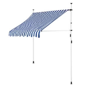 Clamp Awning Blue/White 150cm