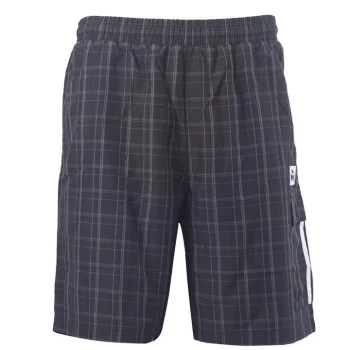 Lonsdale Check Shorts Mens - Grey