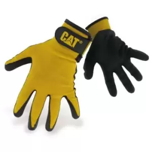 CAT Workwear Mens Workwear 17416 Nitrile Coated Adjustable Cuff Gloves Large