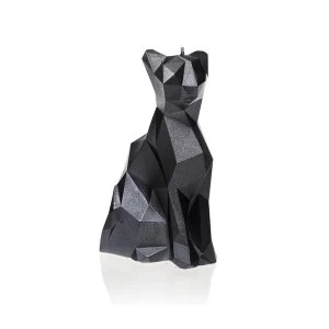 Steel Low Poly Cat Candle