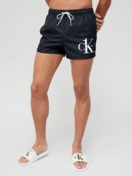 Calvin Klein Logo Swim Shorts - Black, Size L, Men