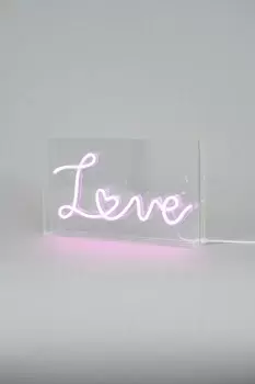 Glow Love Neon Light Box Table Lamp
