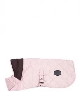 Barbour Pink Quilted Dog Coat - Medium