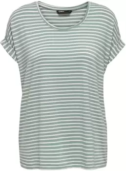 Only Moster Stripe O-Neck Top T-Shirt green white