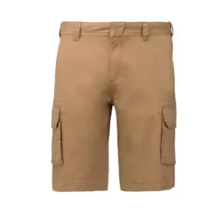 Kariban Adults Unisex Multi-Pocket Shorts (32in) (Camel)