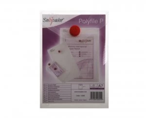Snopake Polyfile Wallet A7 Clear 13306 - 5 Pack